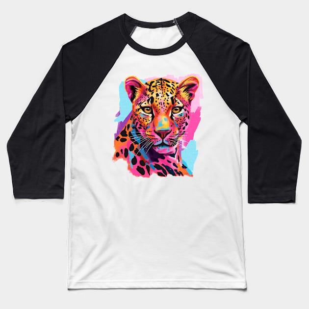 Pink Leopard Baseball T-Shirt by Jalexsun